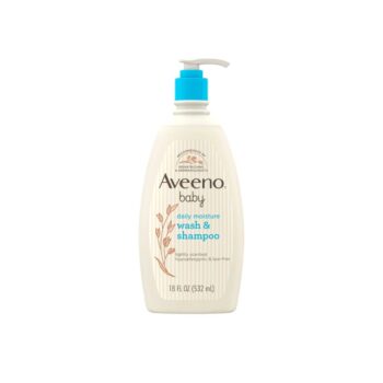 Aveeno Baby Daily Moisture Wash & Shampoo 532ml - 18 Fl Oz Gentle Cleanser