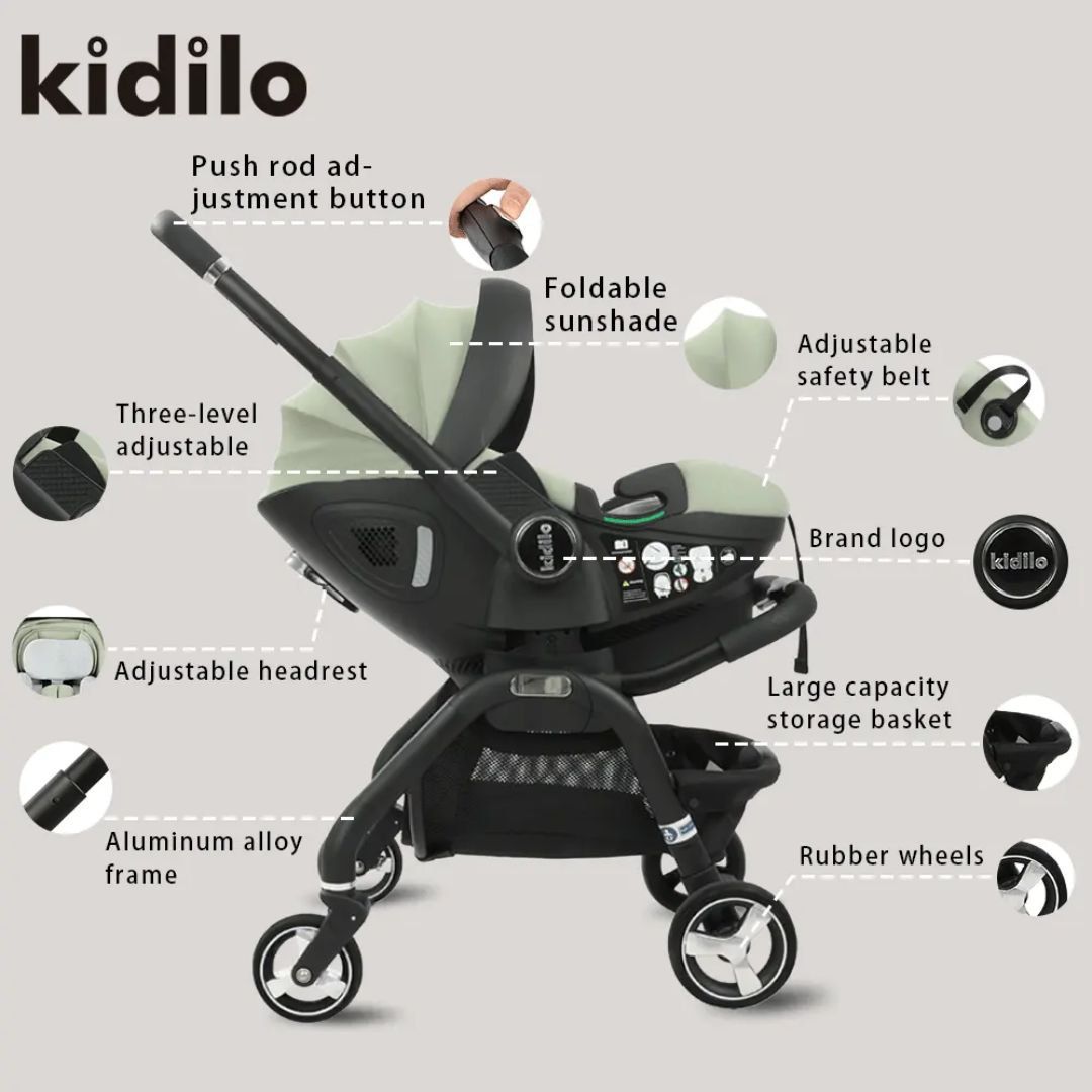 Kildilo S366 Convertible Car Seat & Stroller (0-6YRS) - Image 7
