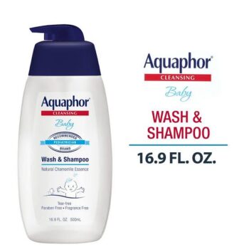 Aquaphor Baby Wash & Shampoo, Tear Free Baby Shampoo and Body Wash, 16.9 fl oz