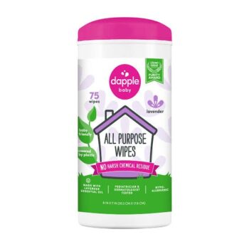 Dapple Baby All Purpose Wipes, Plant Powered, Hint of Lavender, Hypoallergenic