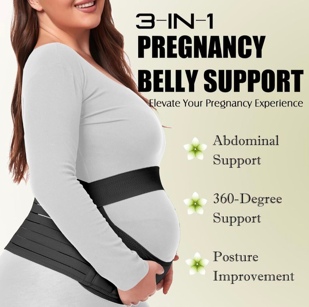 Pregnancy 3 in 1 Support Belt for Back/Pelvic/Hip Pain, Maternity Band Belly Support for Pregnancy Belly Support Band - Image 3