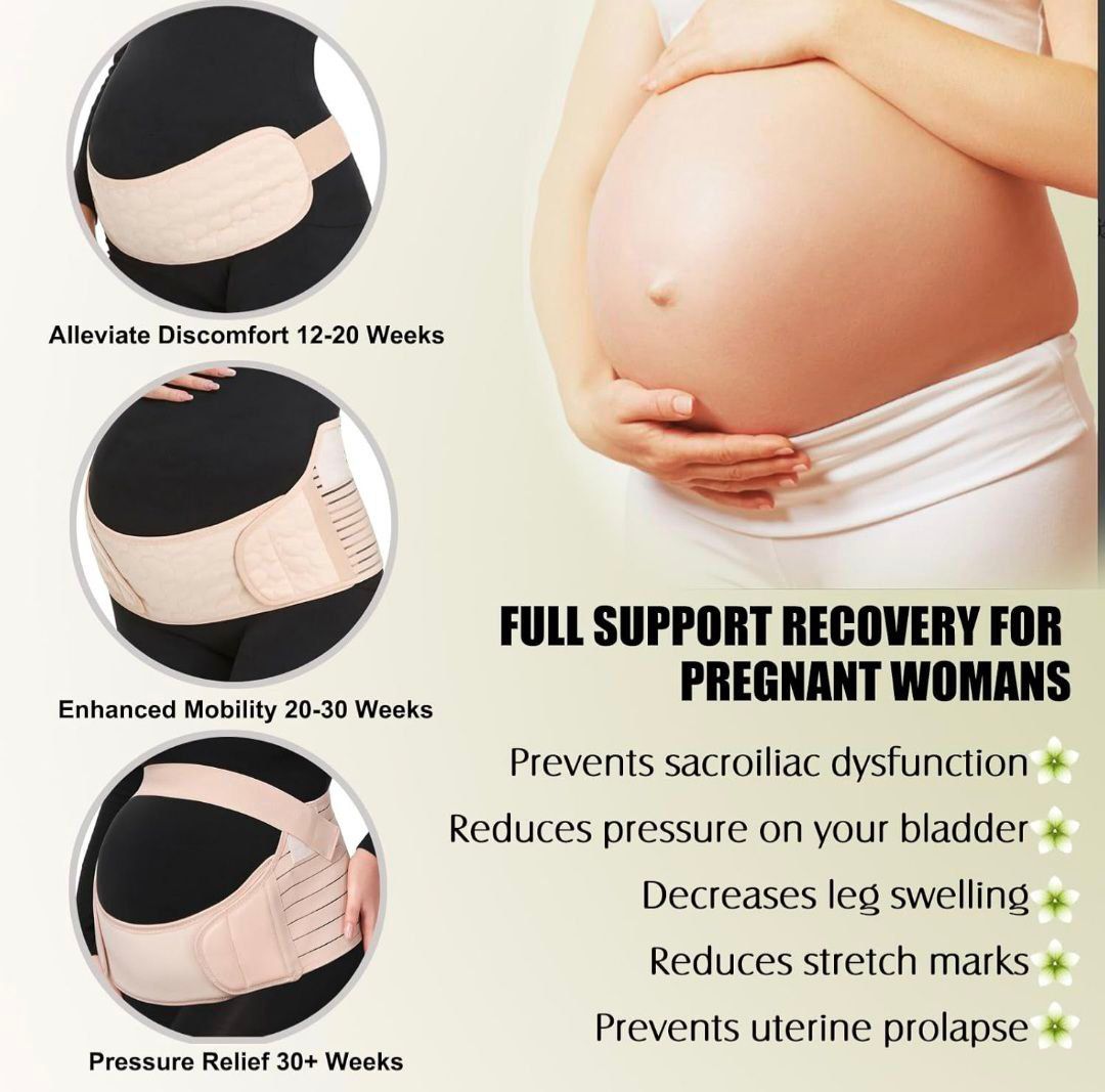 Pregnancy 3 in 1 Support Belt for Back/Pelvic/Hip Pain, Maternity Band Belly Support for Pregnancy Belly Support Band - Image 4