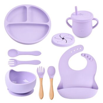 BABY SILICONE WEANING FEEDING SET