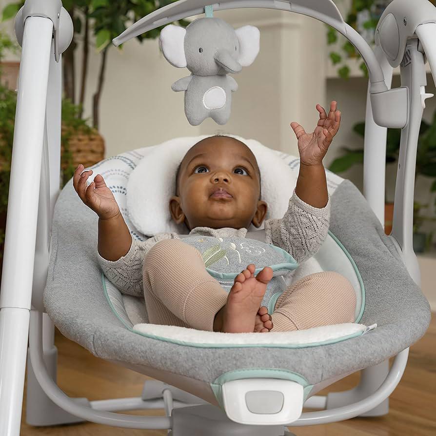 Ingenuity ConvertMe 2-in-1 Compact Portable Automatic Baby Swing & Infant Seat - Image 5